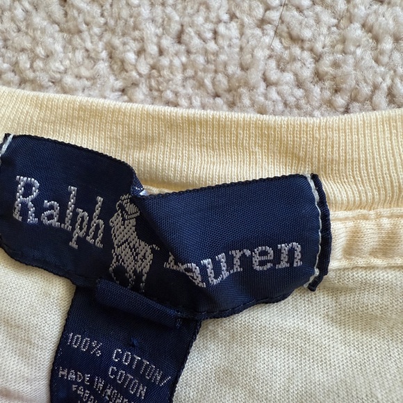 Polo pocket woman/Men's Soft Yellow Tee - Picture 2 of 4